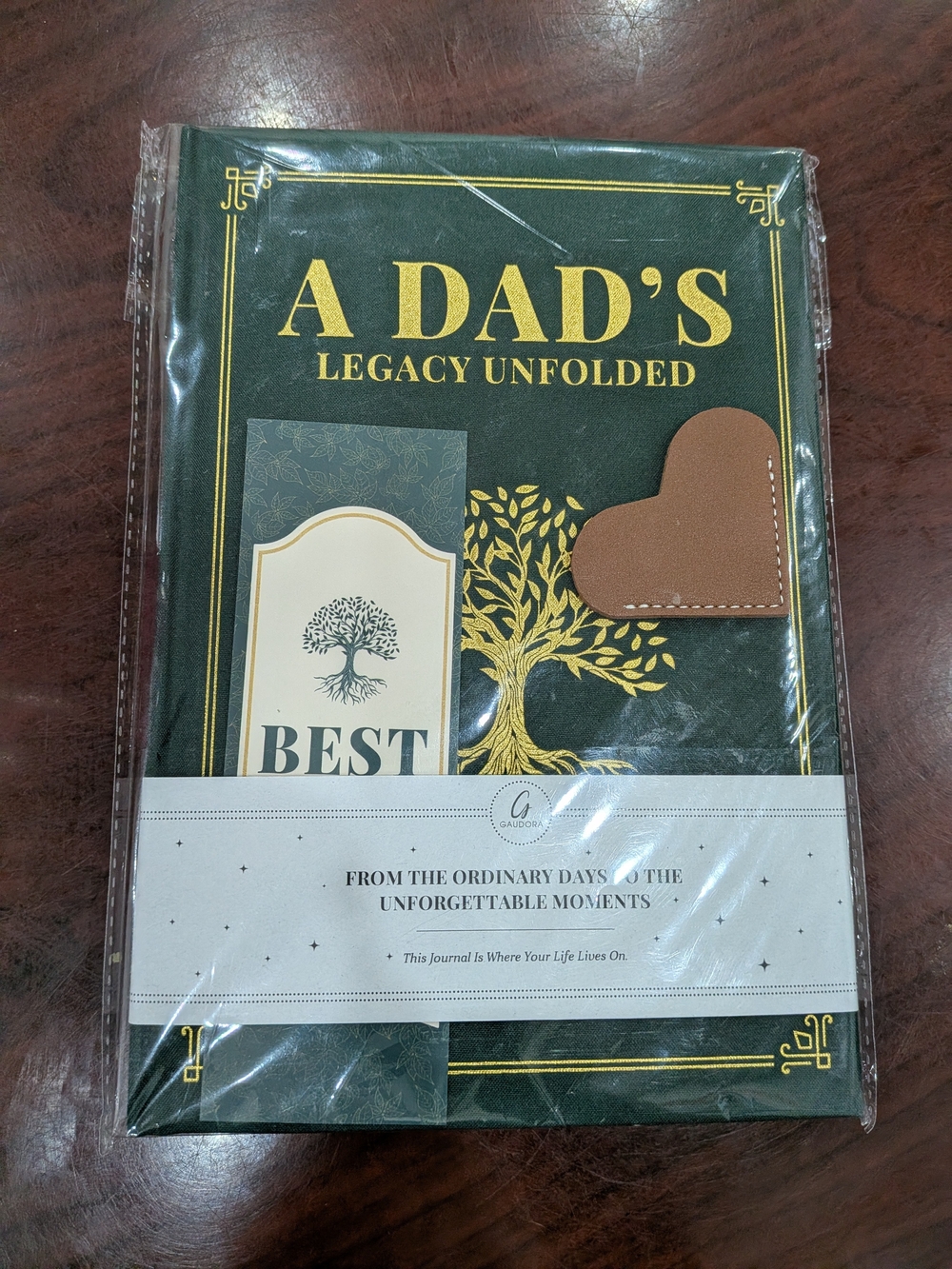 BNWT A Dad's Legacy Unfolded Hardcover Keepsake Journal With Bookmark Giftset